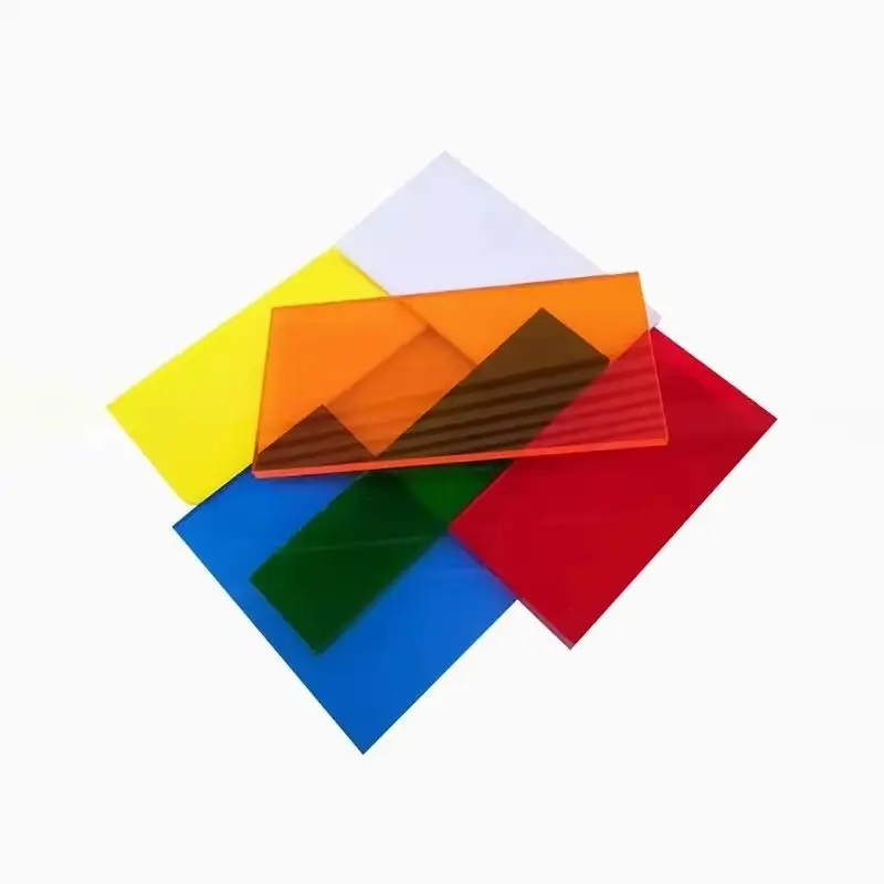 Colorful Translucent Acrylic Board Decoration DIY Material Thickness 3-10mm Size 100x100 200x200 300x300mm A4 Panel