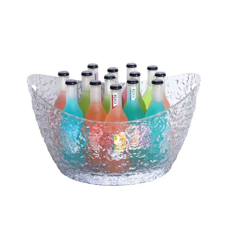 LED bar luminous ingot bucket pattern seal drop resistant champagne bucket transparent KTV beer frame bucket