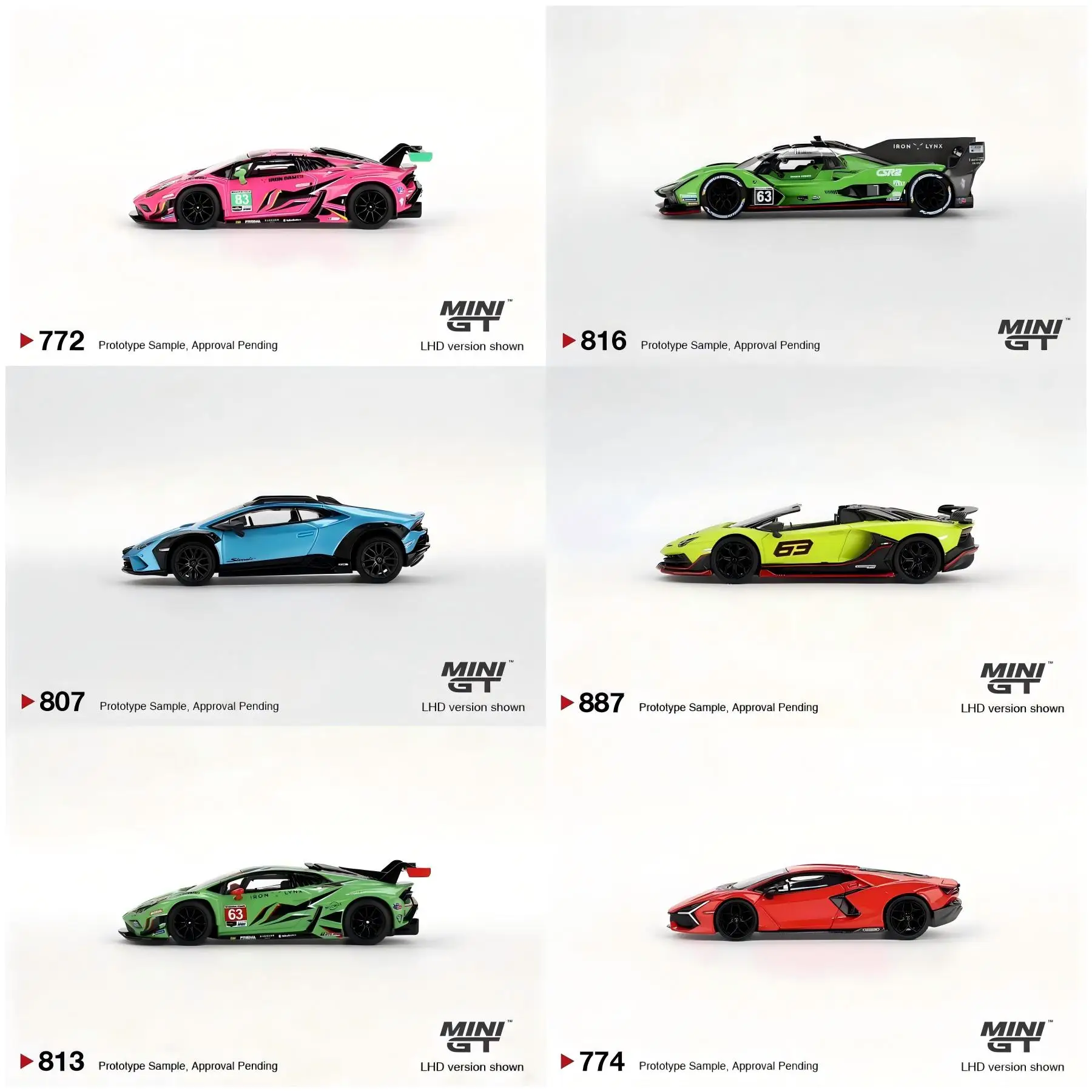 TSM MINIGT 1/64 772 788 Hura can STO Sterrato SVJ 63 Roadster GT3 EVO2 # 83 minigt 784 816 مجموعة نماذج السيارات المصنوعة من خليط معدني #1