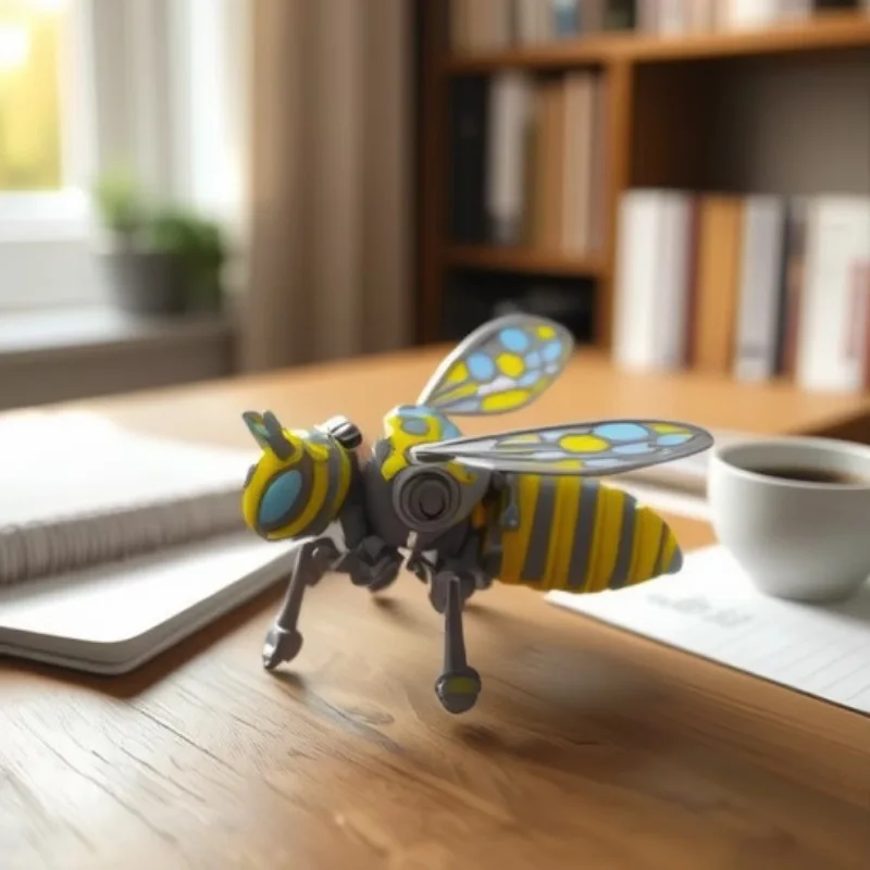 Figura mobile modello Bumblebee anatomicamente accurato Articolo da collezione stampato in 3D con giunti posizionabili per l'arredamento dell'home office