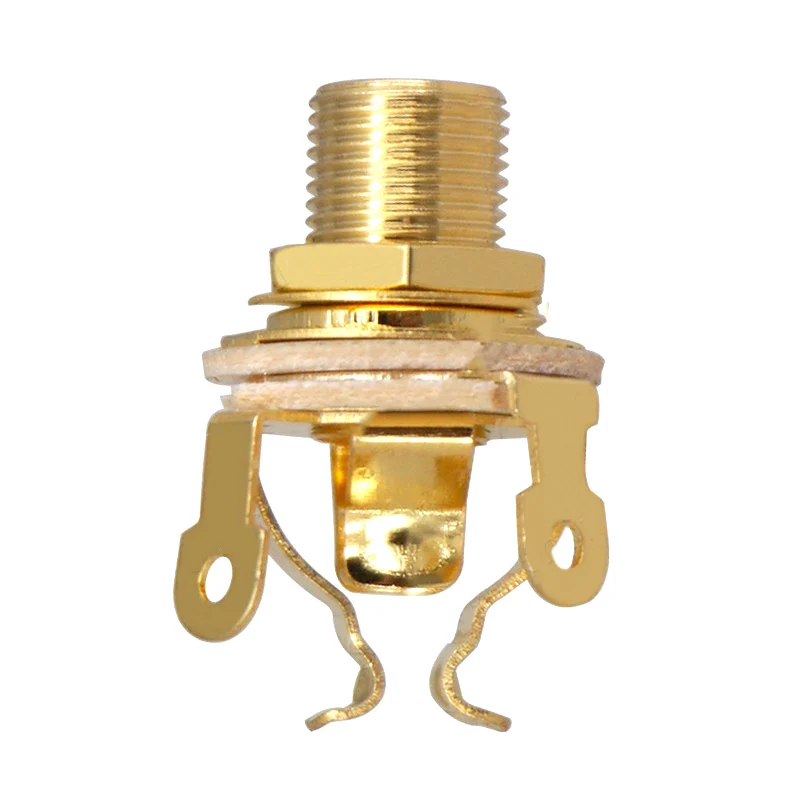 

For Audio Devices 1/4 Inch Plug Socket 6.35mm Audio Connector Audio Setup Guitar Pickup Microphone Panel Socket