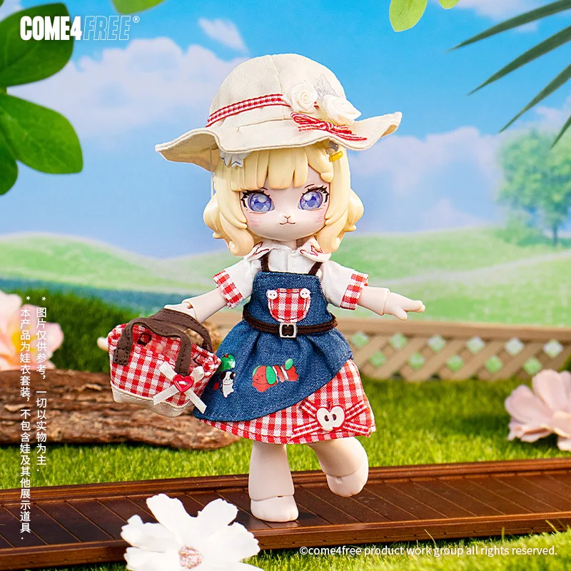 

COME4FREE Apple Dog Scone Dessert Series 1/12 BJD Doll Clothes Cute Dress Outfit for OB11Doll Dress