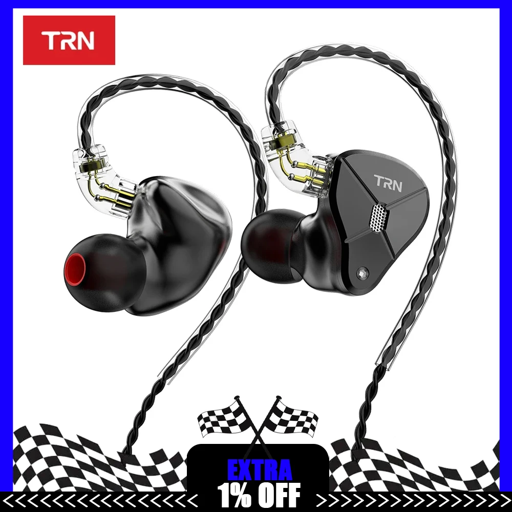 

TRN BA5 10BA Driver Unit In Ear Earphone 10 Balanced Amarture HIFI DJ Monitor Earphone Earbuds With QDC Cable TRN V80 V90 T200