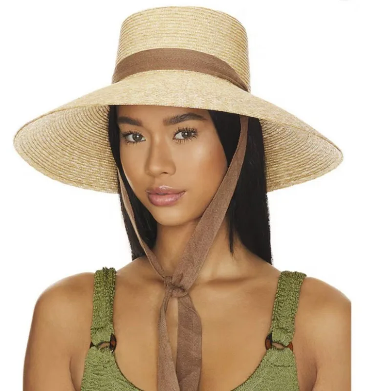 Women's Spring Summer Round Ring Straw Beach Hat Sun Protection Cap