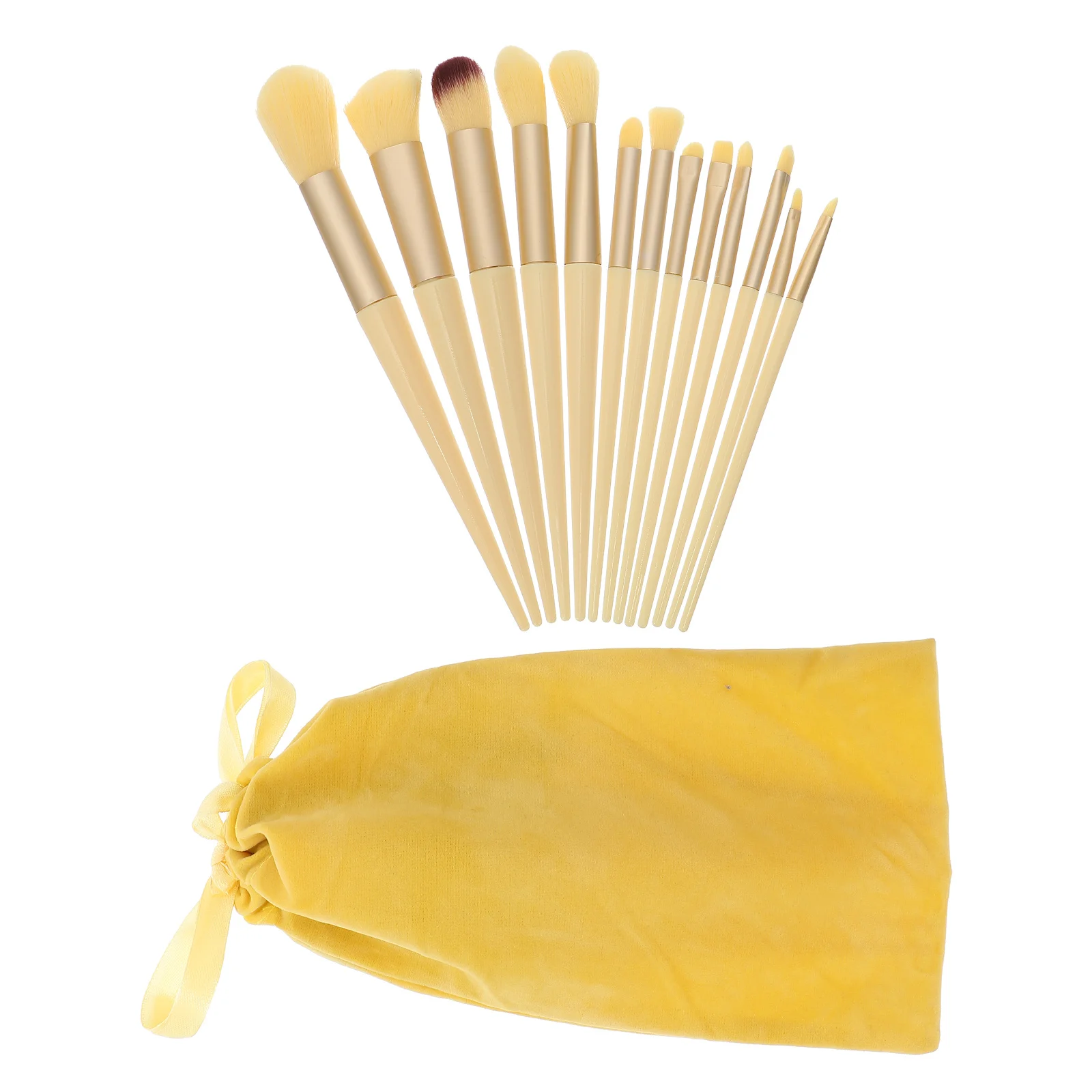 1Set Makeup Brush Set Blush Loose Powder Brushes Portable Travel Storage Bag Supple Artificial Fiber Professional Face Cosmetics