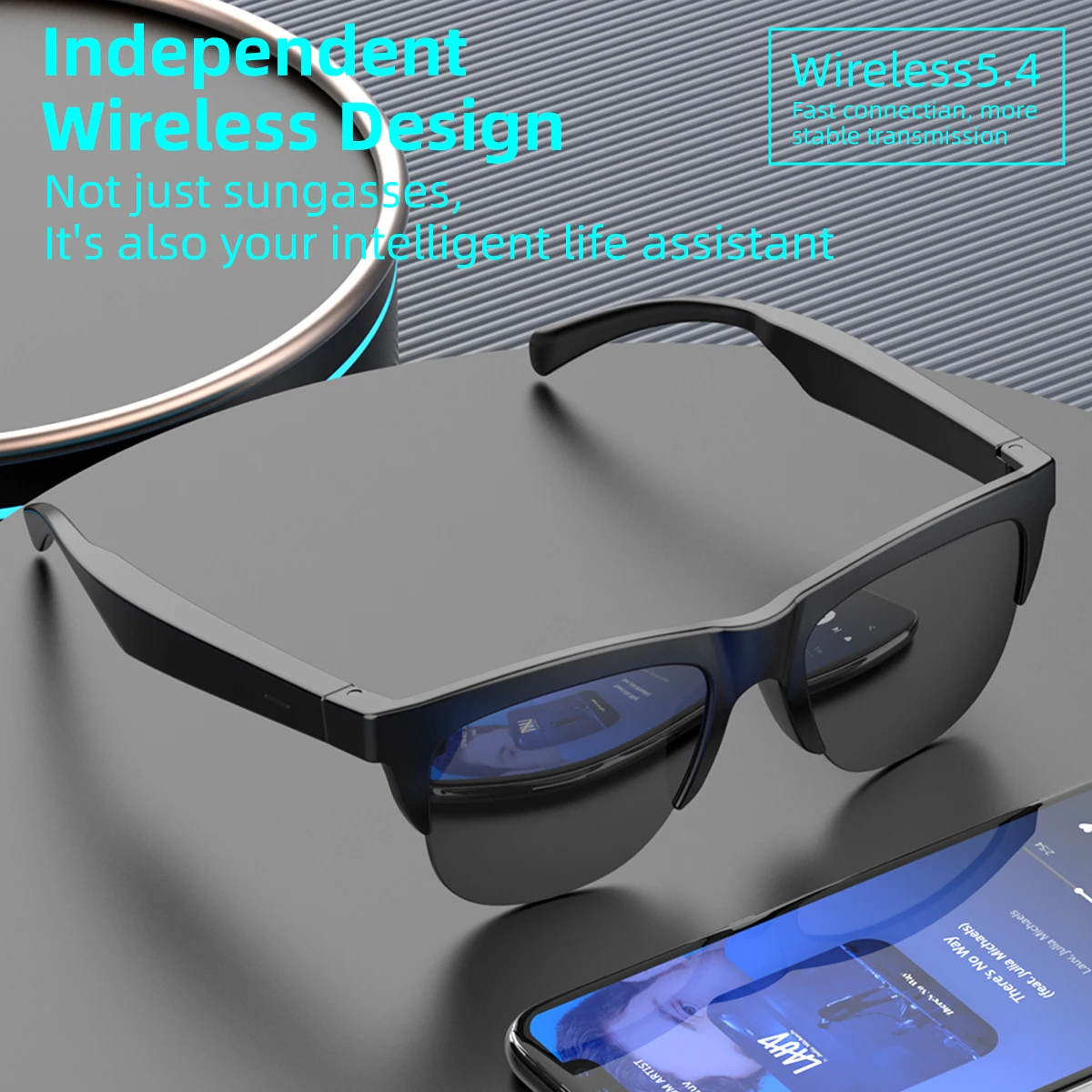 2025 New Hot Sale AI Assistant Smart Glasses 360° HD Sound Smart Touch Control Phone Answer Call Anti-UV Lenses IP4 for Xiaomi - Image 4