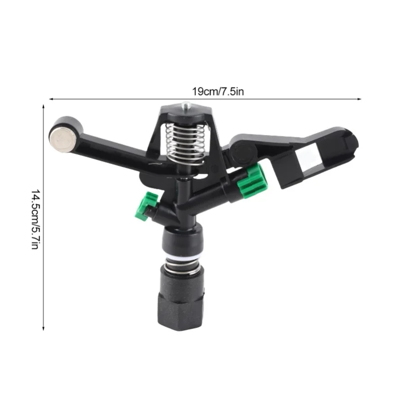 5Pcs 3/4in DN20 Female Thread Rotating Sprinkler Rocker Nozzle For Garden Lawn