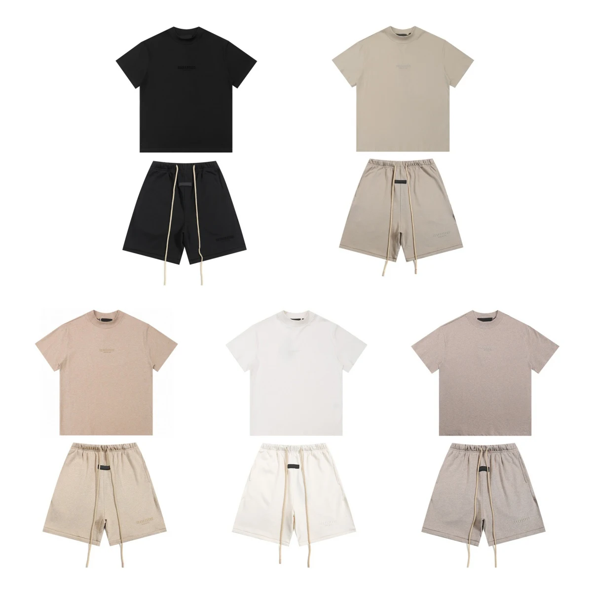 

Classic Brand Cloud Series Small Logo Print T shirt And Shorts Set Fashion Street Brand T shirt Crew Neck Tops Shorts Sets