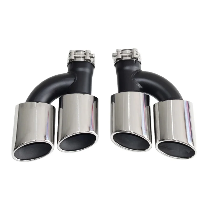

For Audi A4 A5 A6 A7 Exhaust Tip Upgrade Four Outlet Stainless Steel Tailpipe Muffler S4 S5 S6 S7 Styling Decorative Car Rear