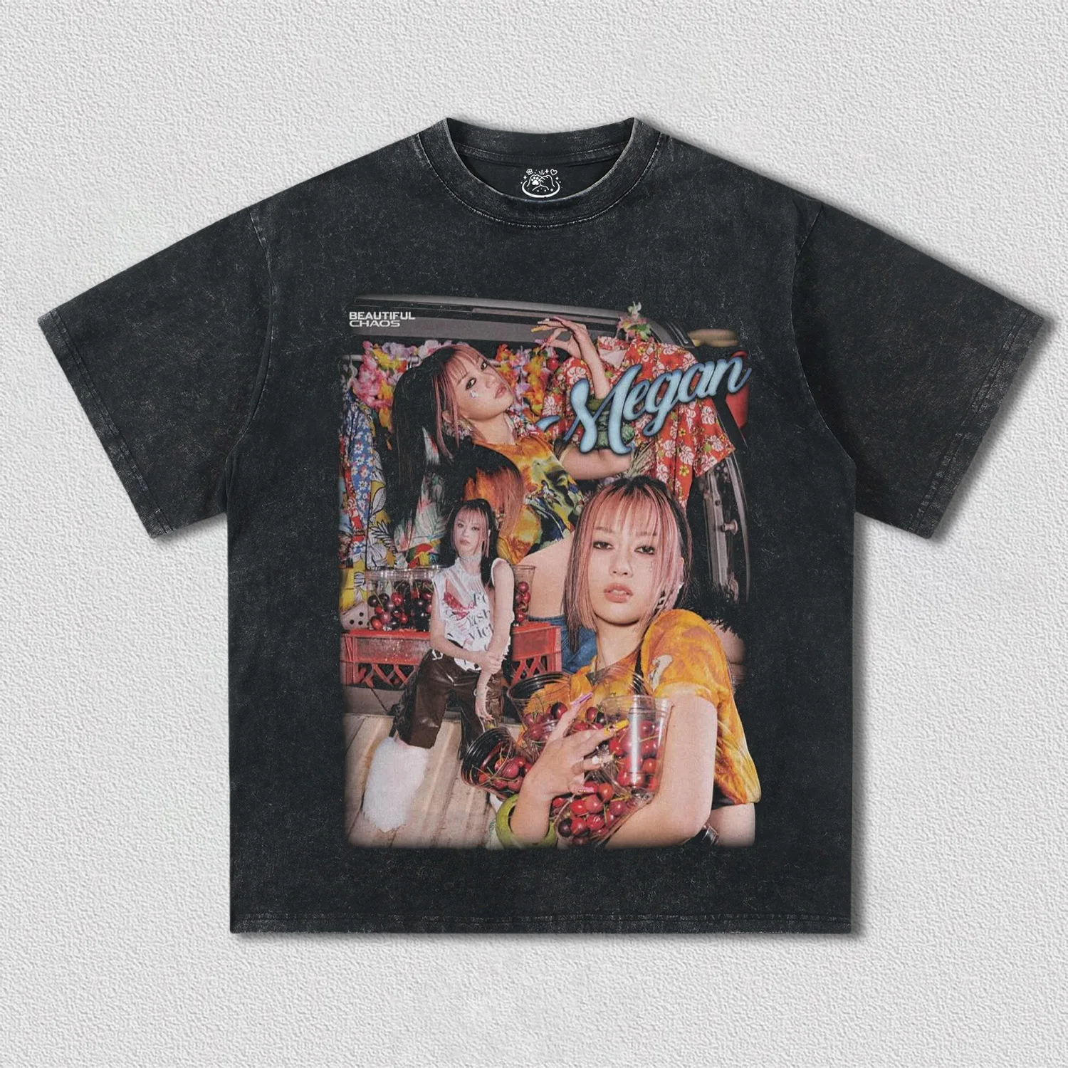 دانييلا لارا مانون ميغان صوفيا صوفيا طباعة تي شيرت تيز Katseye الجرافيك حمض غسلها المتضخم تي شيرت طباعة تي شيرتات قطن #1