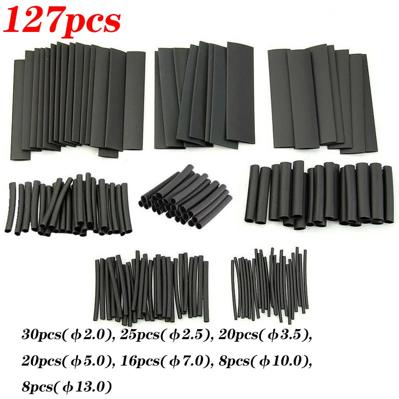 1060/530/127PCS Krimpkous kit 2:1 Krimpbare Draad Krimpfolie Draad Sluit Cover Kabel Reparatie bescherming