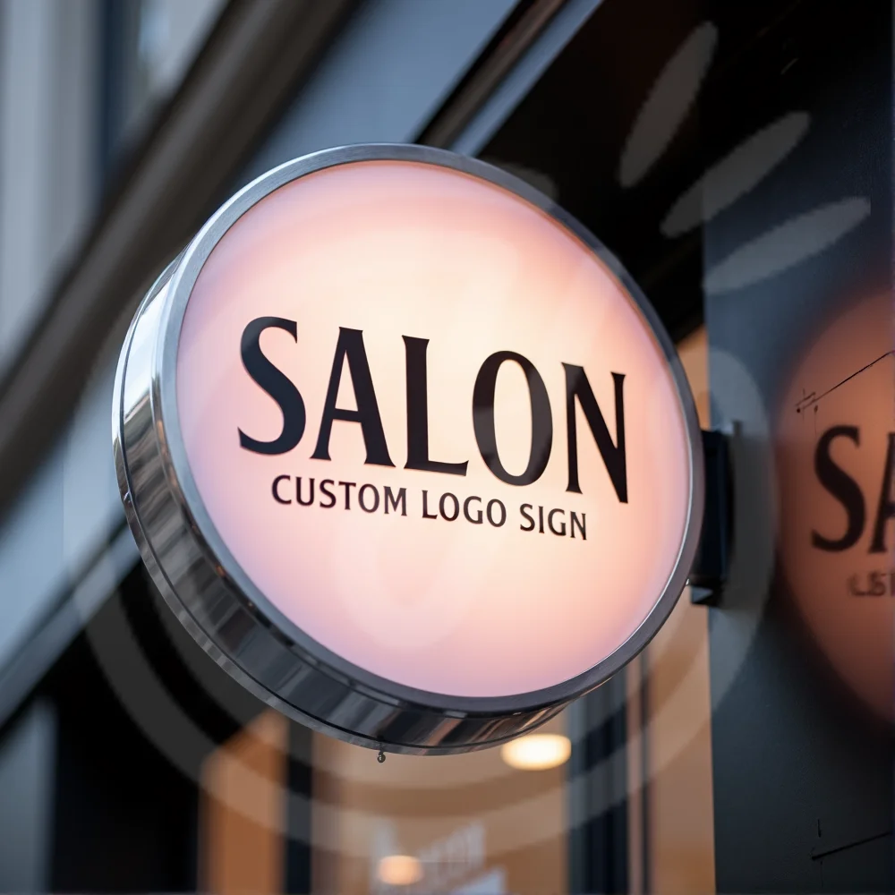 カスタム両面LEDライトボックス屋外ビジネスサイン防水アクリル店舗壁掛け看板