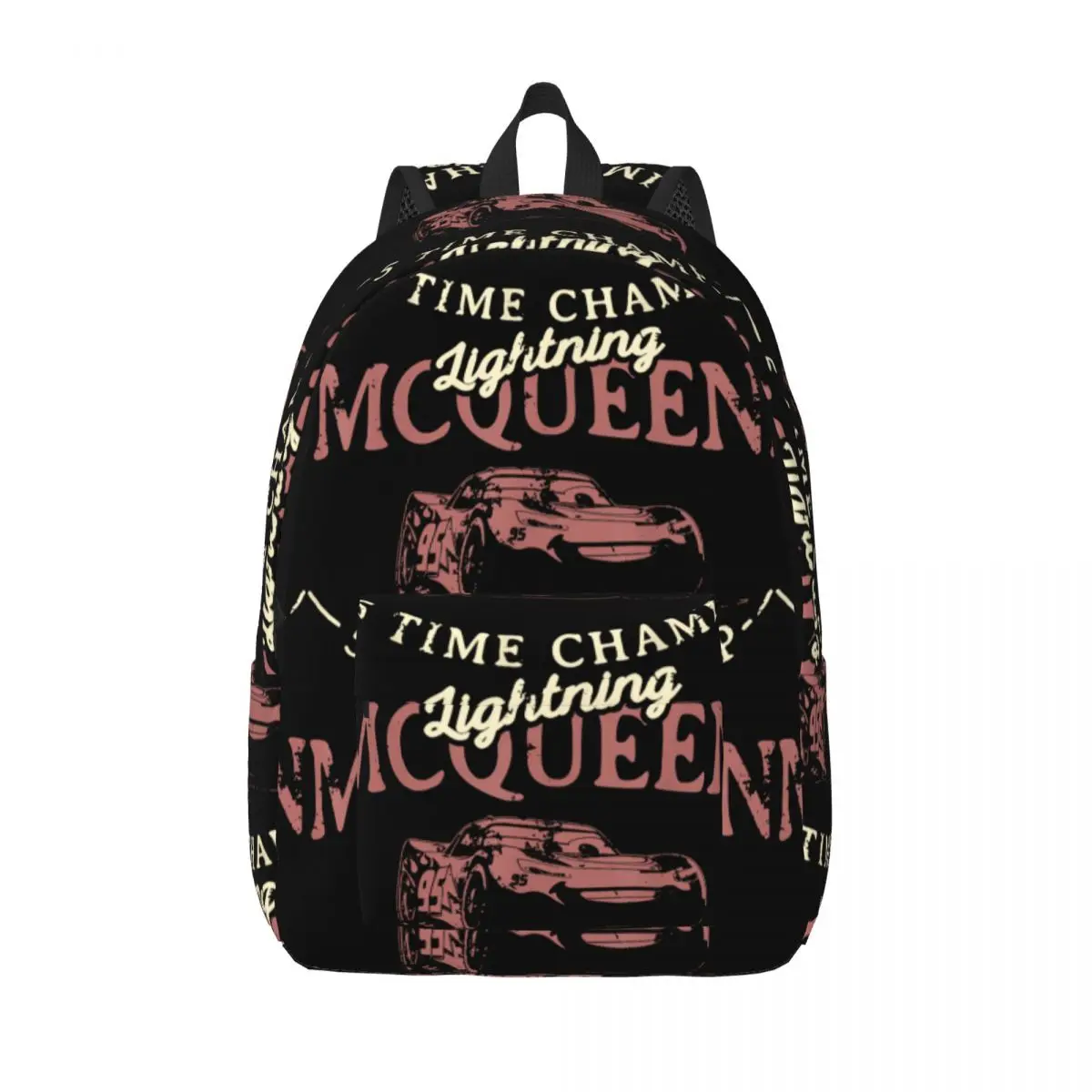 

Cars Lightning McQueen Vintage Backpack Teen Durable Backpacks Polyester Casual High School Bags Camping Design Rucksack
