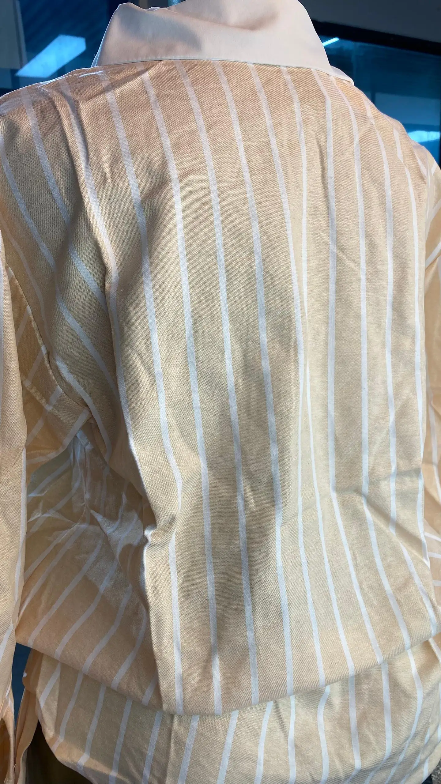 Fashion spring clothes vendor ladies street wear women's long sleeve stripped long dress cardigan skirt-GZMM029