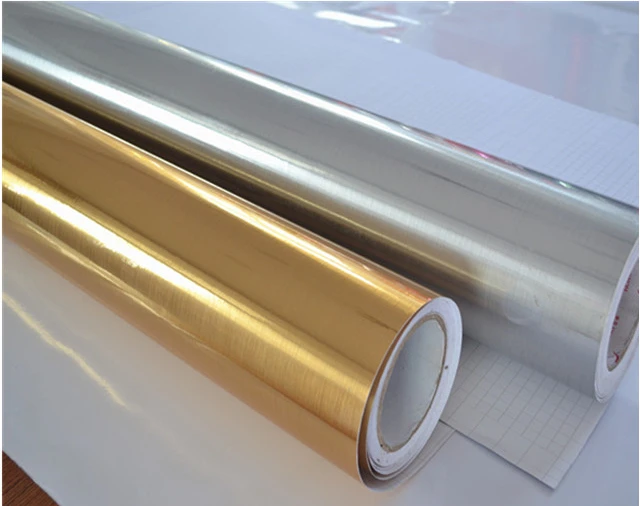 1.22m 50m PET metallic color cuitting roll brushed cutting vinyl goods thin coating paper