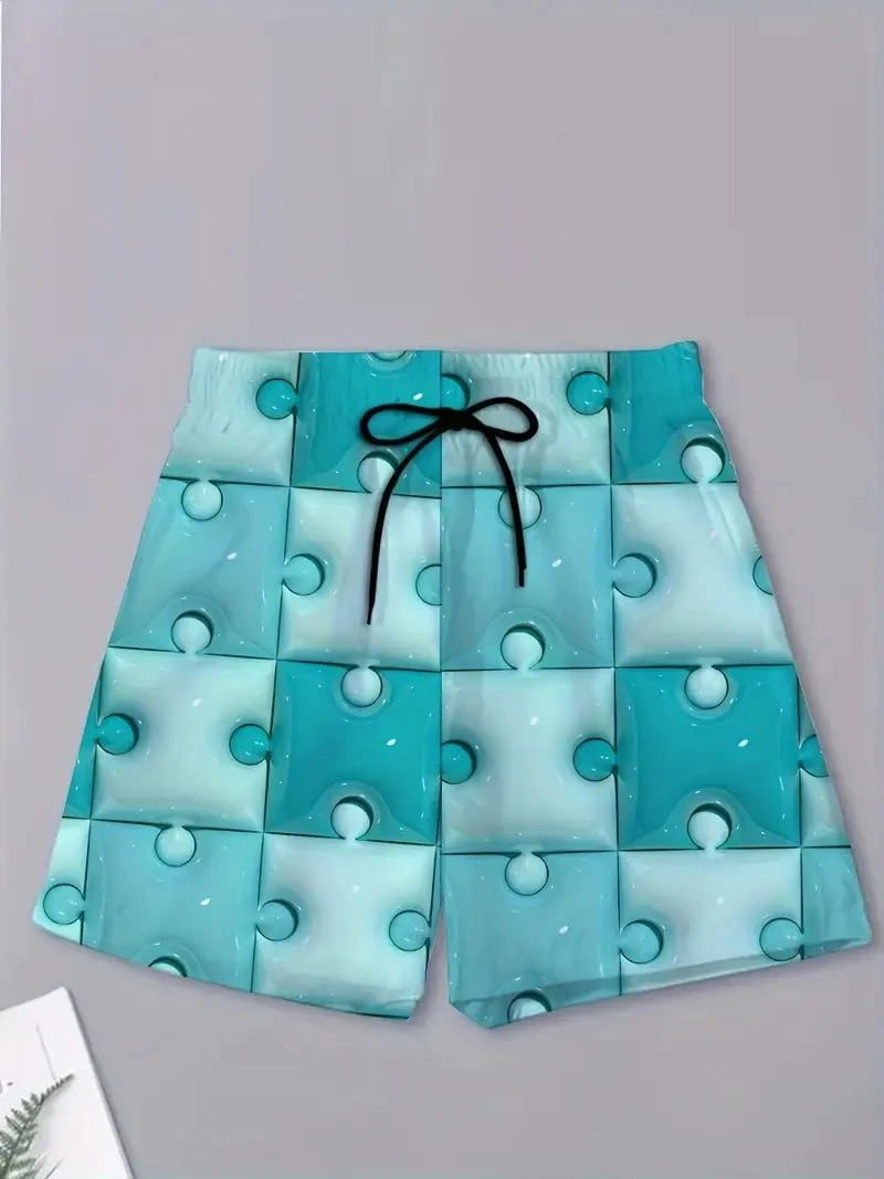 

Мужские шорты для плавания, шорты для серфинга с 3D принтом, короткие пляжные шорты для мужчин и детей, плавки для спортзала, спортивные шорты для фитнеса