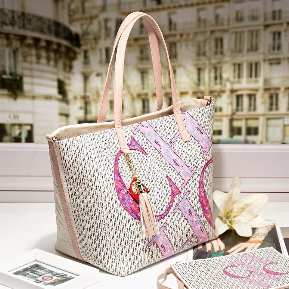 

2025 New Elegant Classic Leather Handbag Tote Bag Minimalist Large Capacity for Commuter Women Practical