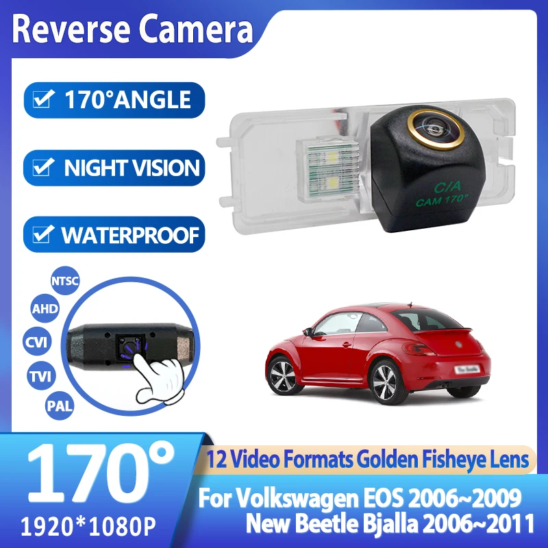 Car Rear View Reverse backup Camera Waterproof HD CCD For Volkswagen EOS 2006~2009 New Beetle Bjalla 2006~2010 2011 Accessories