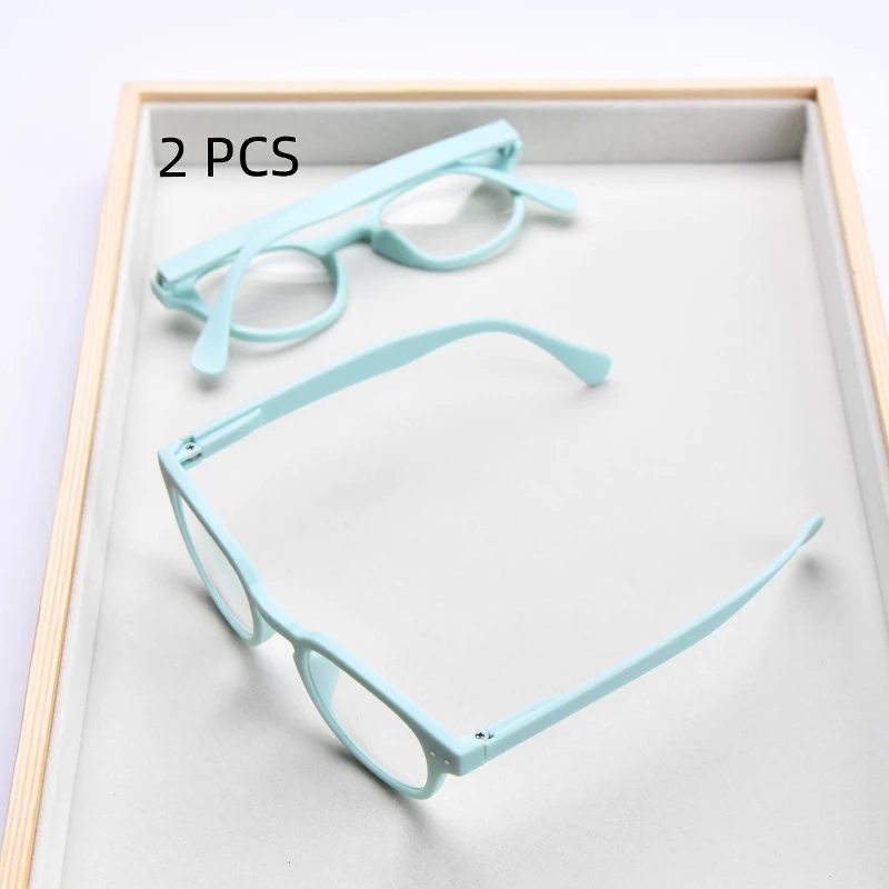 2PCS Anzug Runde Lesebrille Frauen Gläser Rahmen Retro Rezept Rahmen Männer Orange Brillen Rahmen Frühling Scharnier – Detail 7