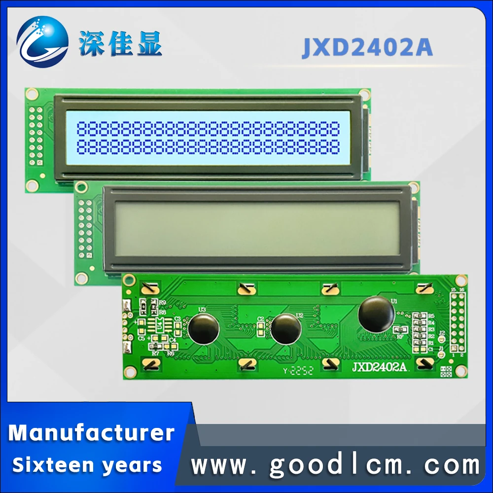 24x2character Lcd-Scherm 2402lcm Lcd-Module 24 * 2a Grijs Scherm Blauw Karakter St7066 Of Aip31066 Rijden