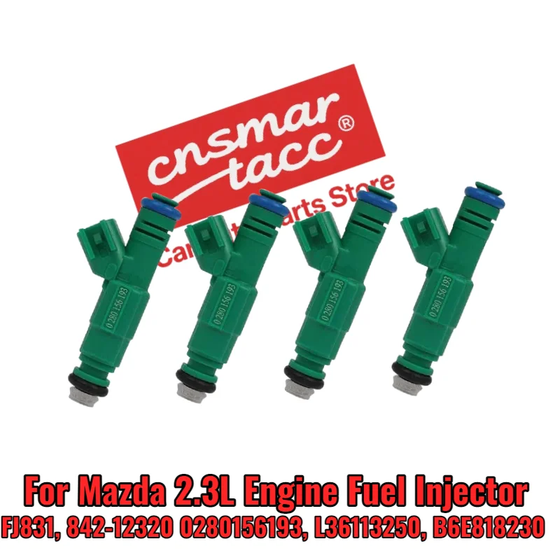 

For Mazda 2.3L Engine Fuel Injector 4Pcs 0280156193 Fit For 2003-2007 Mazda 3/5/6