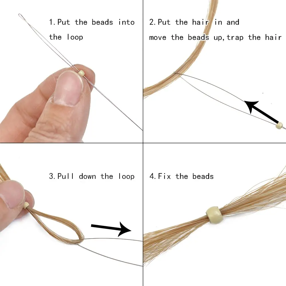 200/500Pcs 3mm Silicone Nano Rings Copper Rings with Silicone Lined Hair Beads Hair Rings Hair Extension Tools image 3