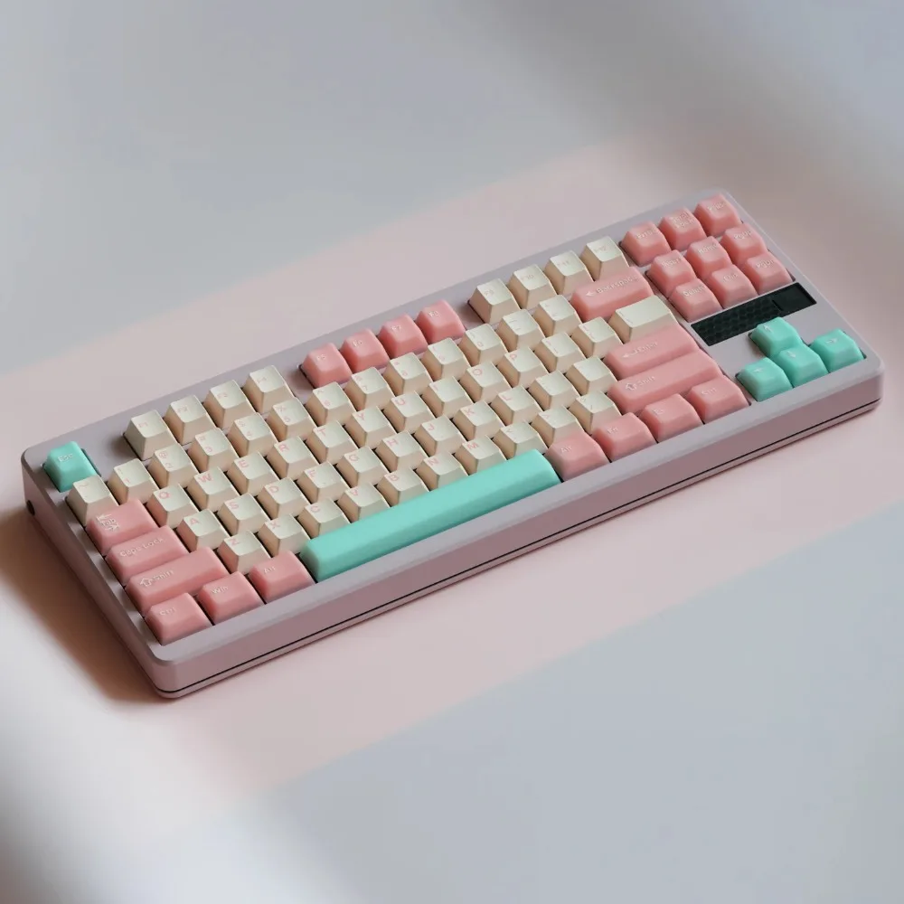 

Набор клавишных колпачков Pink Gull, 163 клавиши, PBT + ПК, изготовленная на заказ клавиатура, игровой колпачок с вишневым профилем для аксессуаров для механической клавиатуры