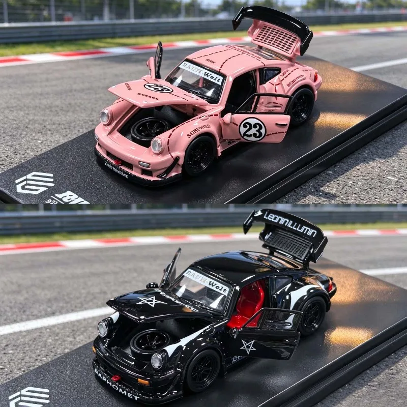In Stock 1:64 930 demon/pink pig painted alloy car model die-cast static car model creative display item holiday gift