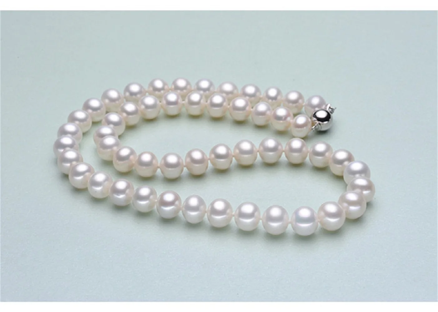 

Классическое жемчужное ожерелье AAA 7-8 мм, 8-9 мм, 9-10 мм, 10-11 мм, классическое белое жемчужное ожерелье 18 дюймов/925 пробы