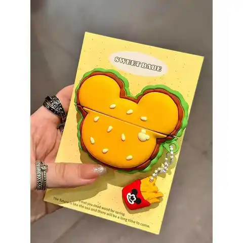 मनमोहक और अनोखा मिकी माउस मिनी बर्गर एयरपॉड्स प्रो 2/3 केस, जेनरेशन 4, 5 के लिए एप्पल ब्लूटूथ ईयरफोन कवर 10 best sales मिकी एयरपॉड्स - №3