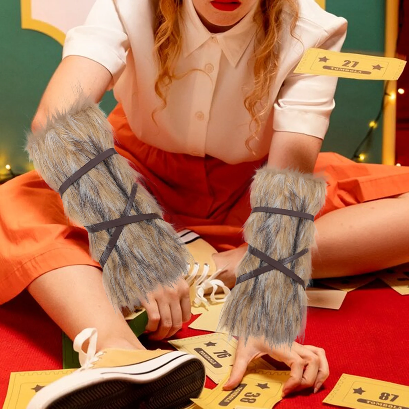 

1Pair Viking Vintage Arm Guards Festival Role Play Adjustable Strap Medieval Wrist Bracers Halloween Cosplay Accessories