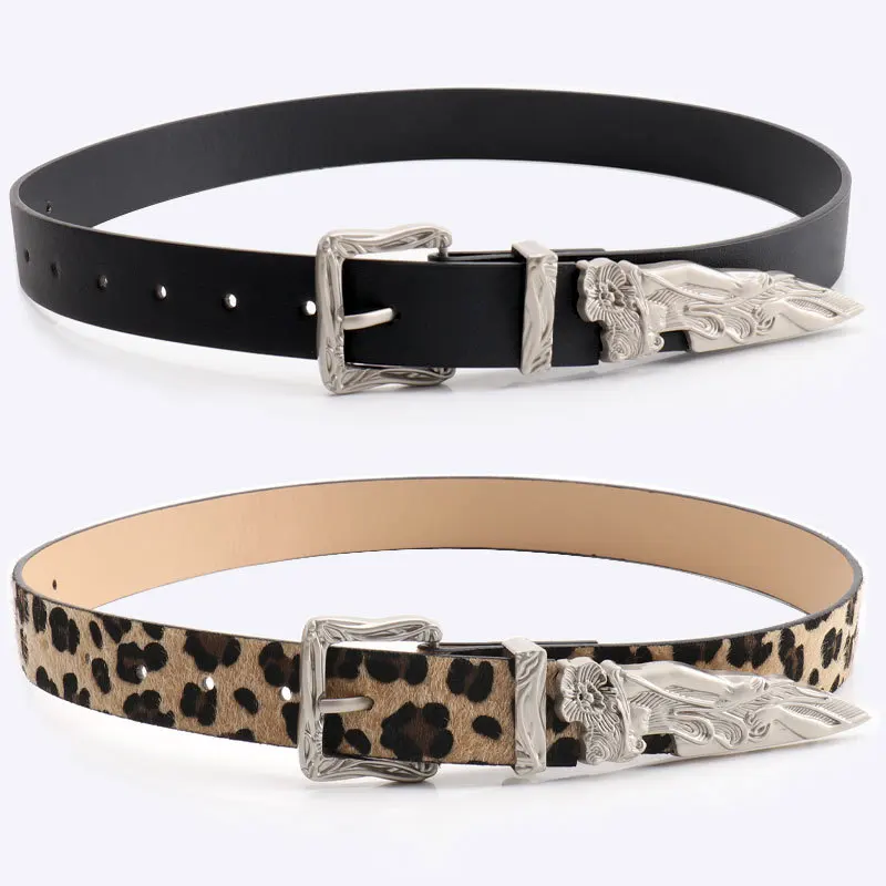 2026 New Design Ladies' Leopard Print Personalized Belt Music Festival Belt Paired with Jeans Dress Needle Buckle Belt