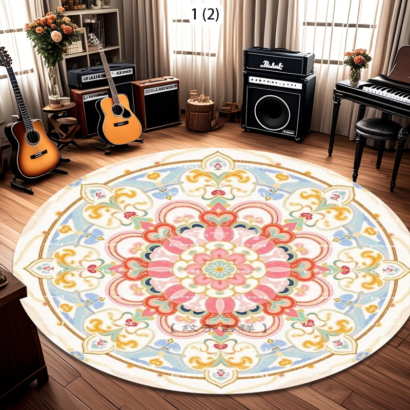 Moroccan Style Living Room Decoration Round Carpet Large Are