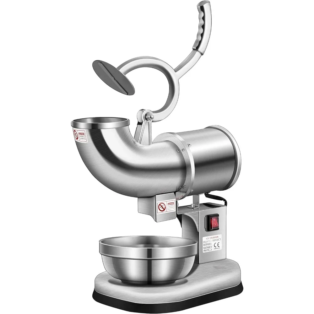 

Электрическая дробилка для льда с двумя лезвиями, бритва, машина для изготовления снежных конусов, серебро, 440 фунтов/ч для домашнего и коммерческого использования