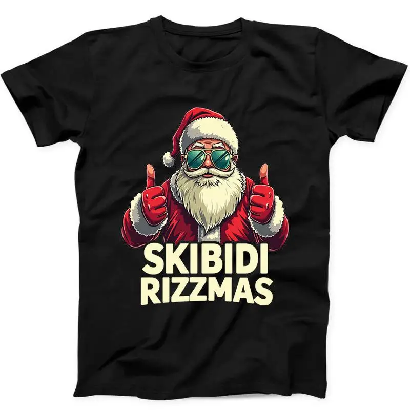 تي شيرت Skibidi Rizzmas Christmas Rizz Santa هدية مضحكة تي شيرت أسود 281 #1