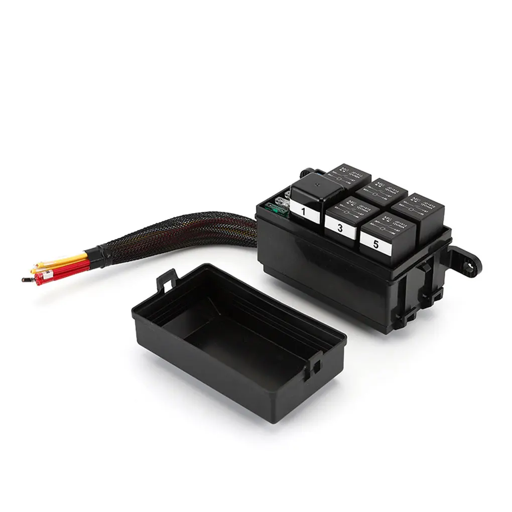 

6-Way Fuse Box 24V Professional ATC Fuse Blocks Fuse Relay Box Kit