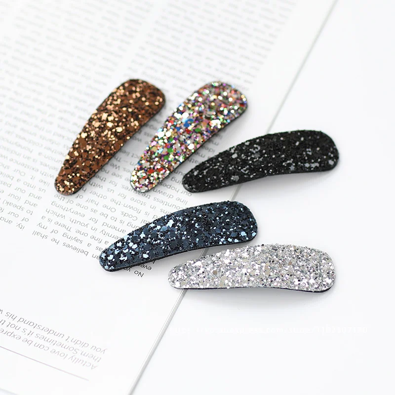 Korean basic black sequin BB clip with bangs edge clip, small hair clip, simple and elegant hair clip, good-looking