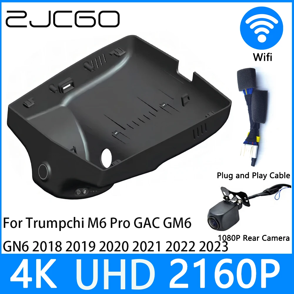 ZJCGO Dash Cam 4K UHD 2160P Car Video Recorder DVR Night Vision for Trumpchi M6 Pro GAC GM6 GN6 2018 2019 2020 2021 2022 2023