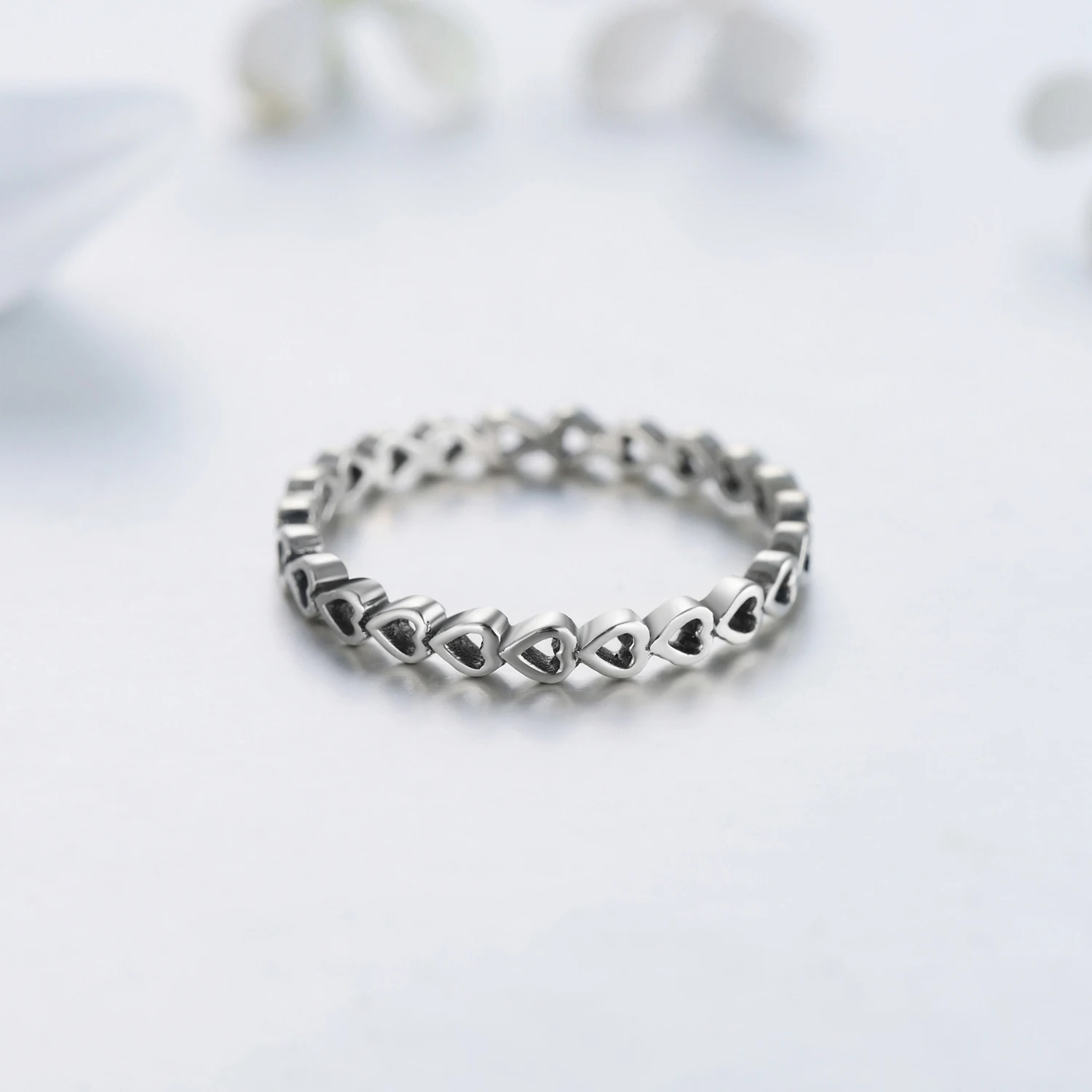 Top Quality Authentic Luxury 100% Real 925 Sterling Silver Stackable Ring Clear Cubic Zirconia Fine Wedding Jewelry For Women