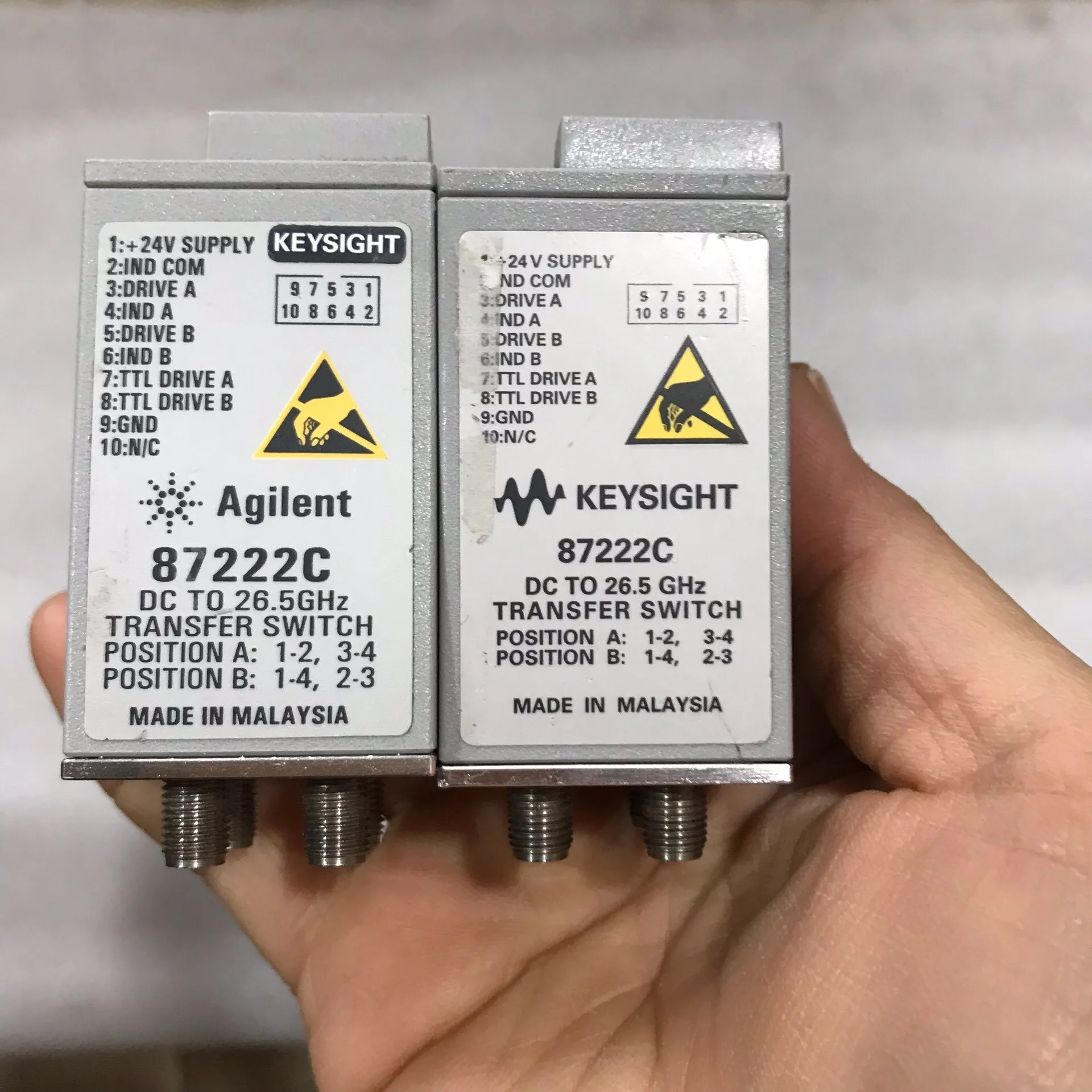 

AgIilent 87222C RF Коаксиальная фотокамера 26,5 GHZ