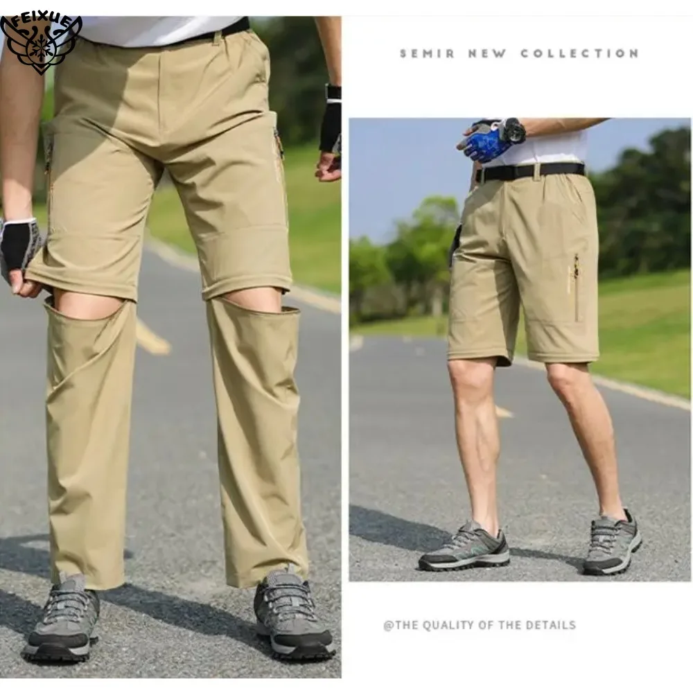 

Men's Summer 7XL Plus Size Outdoor Quick-drying Pants Thin Detachable Sprint Pants 140kg Joggers Men Outdoor Stunt Pants