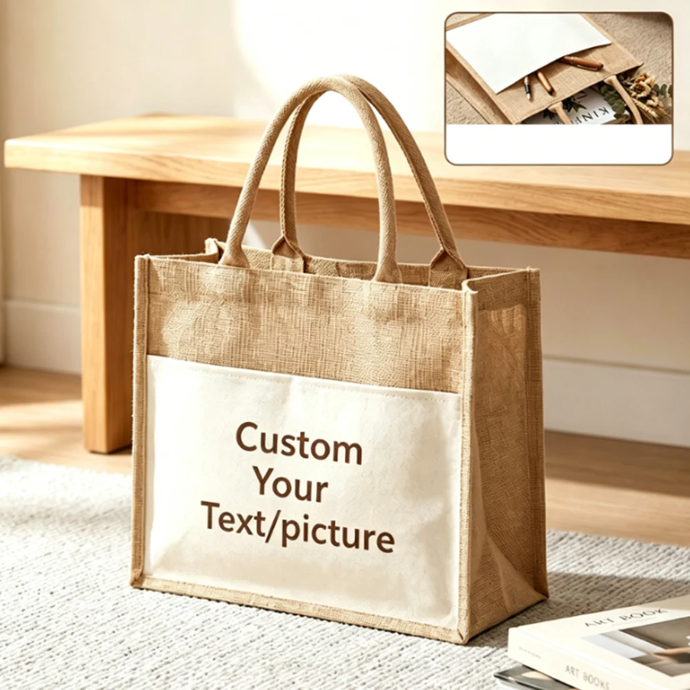 

Personalized Beach Tote Custom Family Names Printed Bag Summer Vacation Carryall Shopper Large Capacity Handbag Gift