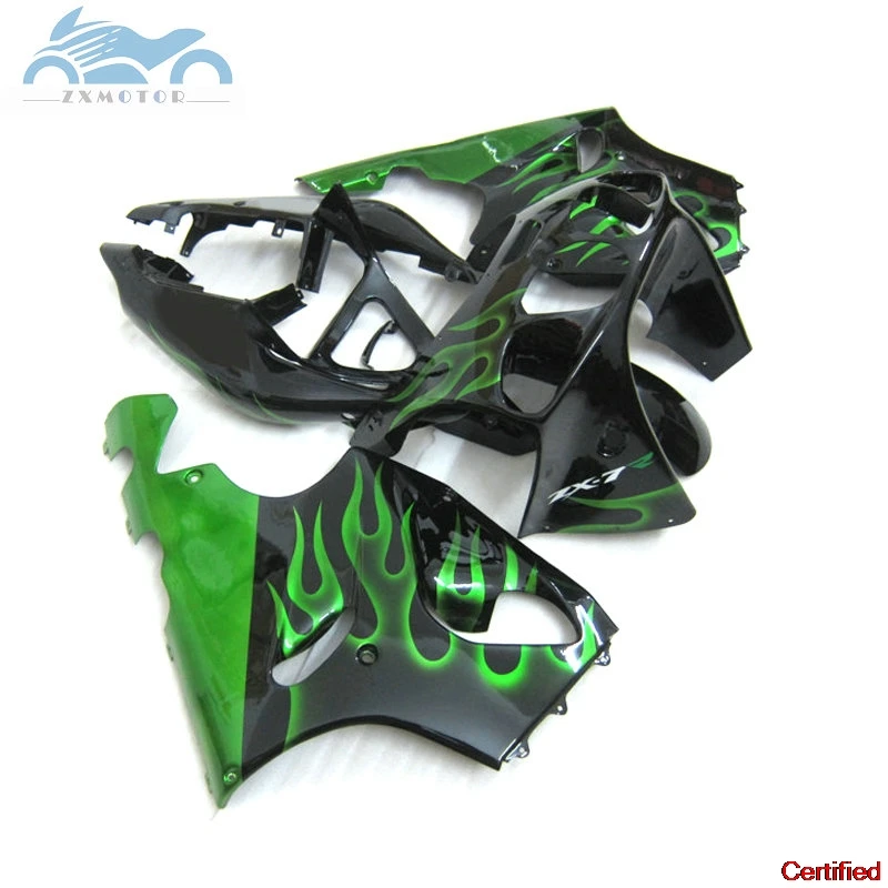 

Customizable fairing kits for Kawasaki Ninja ZX7R 1996 1998-2003 ABS motorcycle fairings bodywork ZX 7R 96-03 green flames