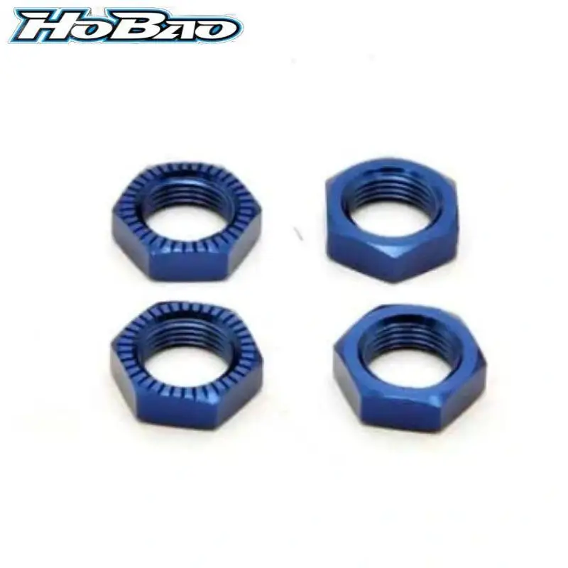 オリジナル OFNA/HOBAO レーシング 94121BU アンチルーズホイールナット 17mm- ブルー、4 個入り 1/8 ハイパー MT プラス 2 モンスタートラック用