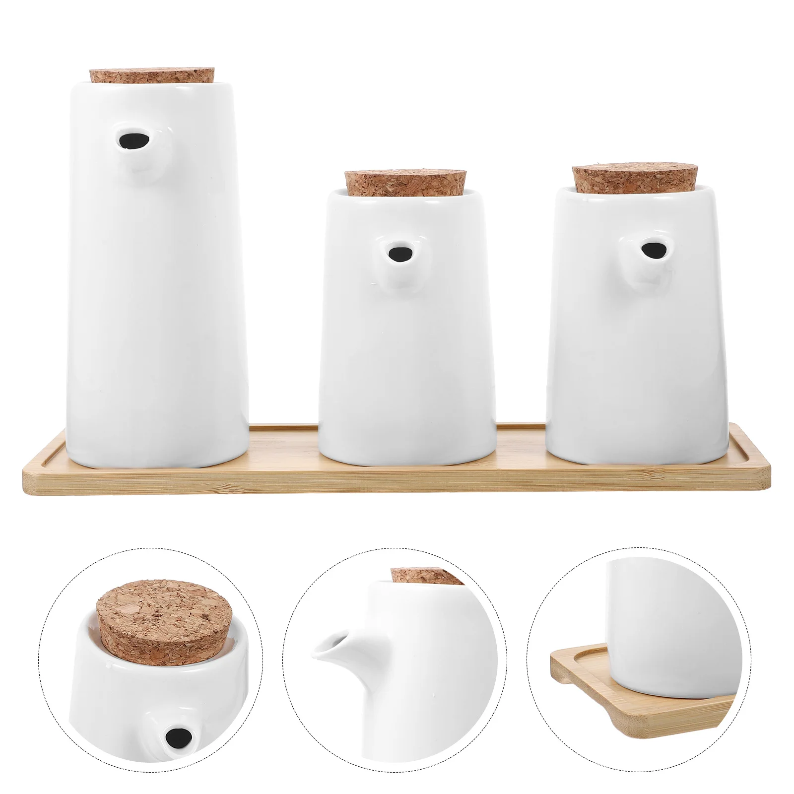 

1 комплект, керамический дозатор масла, винтажный японский стиль, бутылка для соевого соуса, наливной аппарат с деревянным подносом, кухонный контейнер для приправ