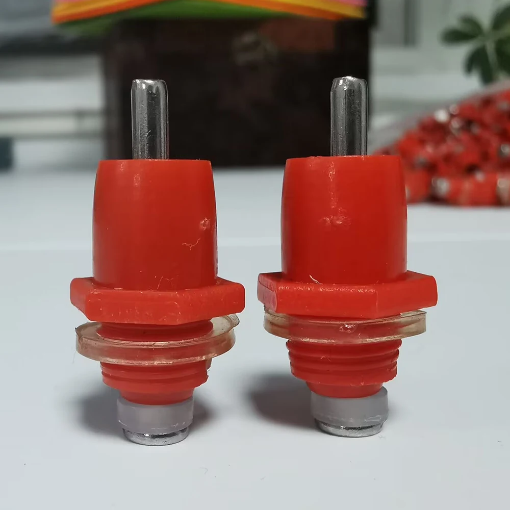 100 Pcs Poultry Chicken Nipple Drinker Drinking Fountain Red Spring Type Mouth Water Poultry Farming Feeding Equipment chicken