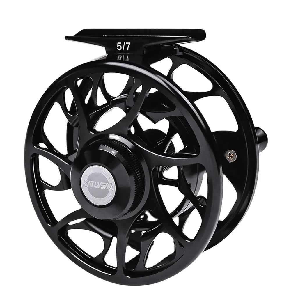 

Fly Fishing 3+1 BB Wheel Black Color Fly Fishing Reel CNC Light Fly Fishing Reel Casting Metal Reel