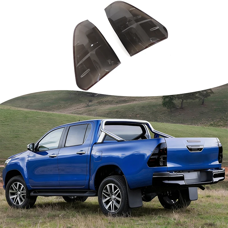 For Toyota Hirax 2015-2019 taillight smoked shell rear taillight protective cover decorative shell auto accessories ABS