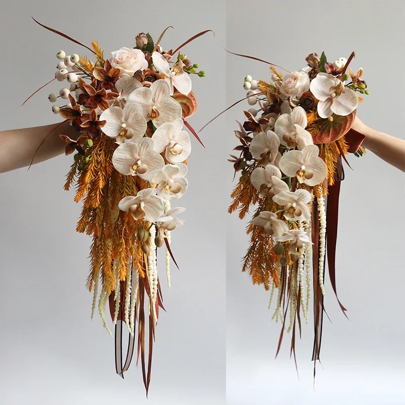 

Waterfall holding simulated flower bridal wedding photography props home wedding decoration flower