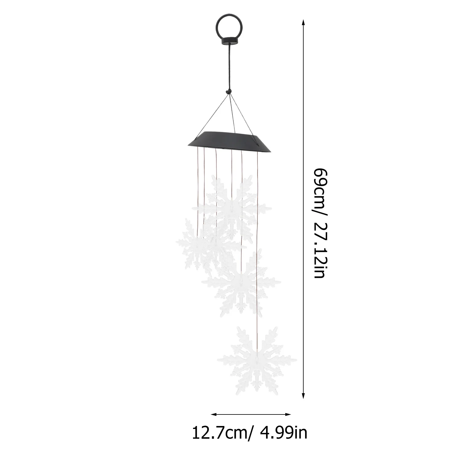 الطاقة الشمسية الرياح الرنين 6 أضواء LED الملونة تغيير الشمسية شحن الإضاءة الليلية في الهواء الطلق شنقا مصباح جرس الرياح الزخرفية #5